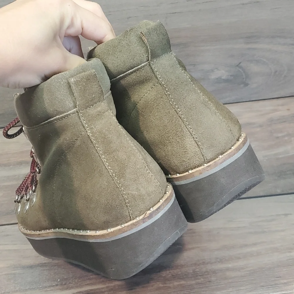Free People Women Durango Moto Platform Combat Ankle shoes boot sz 41/11